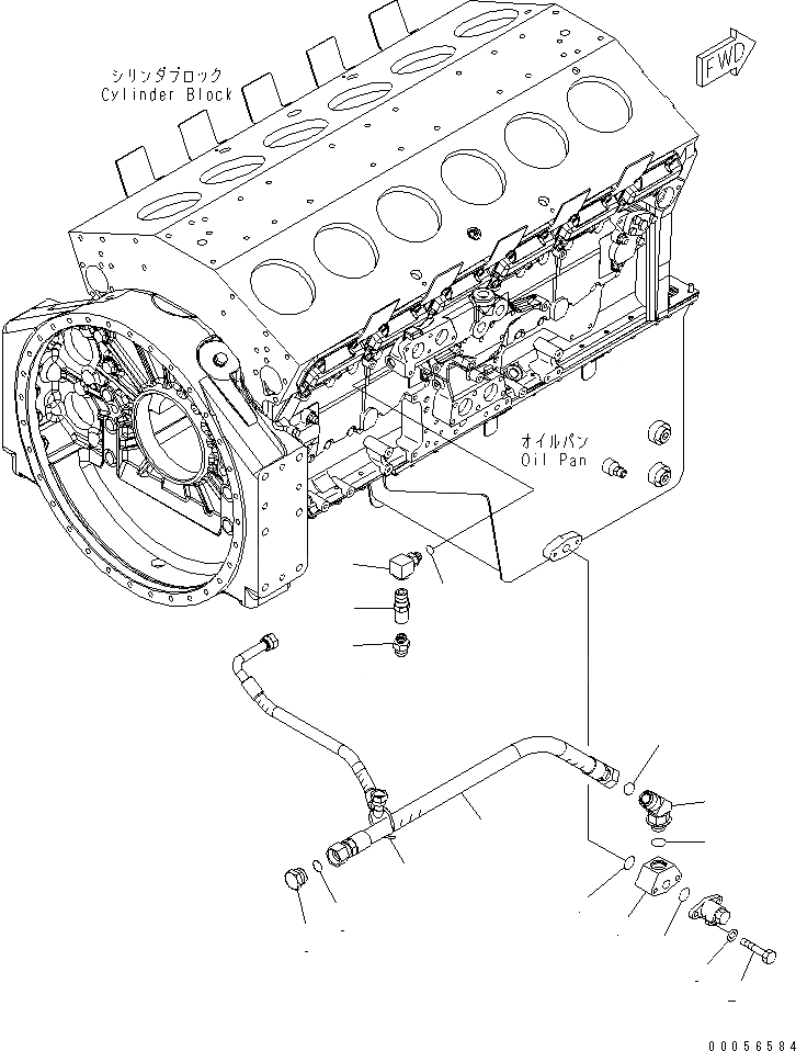 Схема запчастей Komatsu SAA12V140E-3D-02 - PRE СМАЗЫВАЮЩ. ЛИНИЯ(№7-) ДВИГАТЕЛЬ