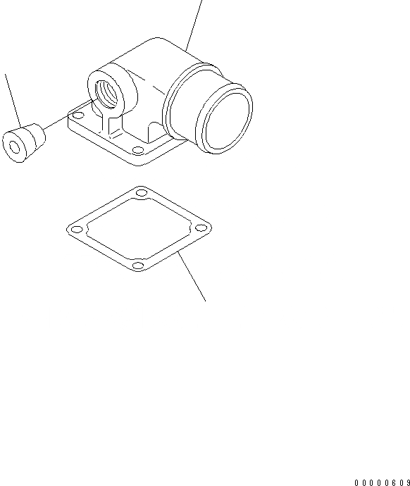 Схема запчастей Komatsu SAA4D102E-2-PW - ВПУСК ВОЗДУХА СОЕДИН-Е ДВИГАТЕЛЬ