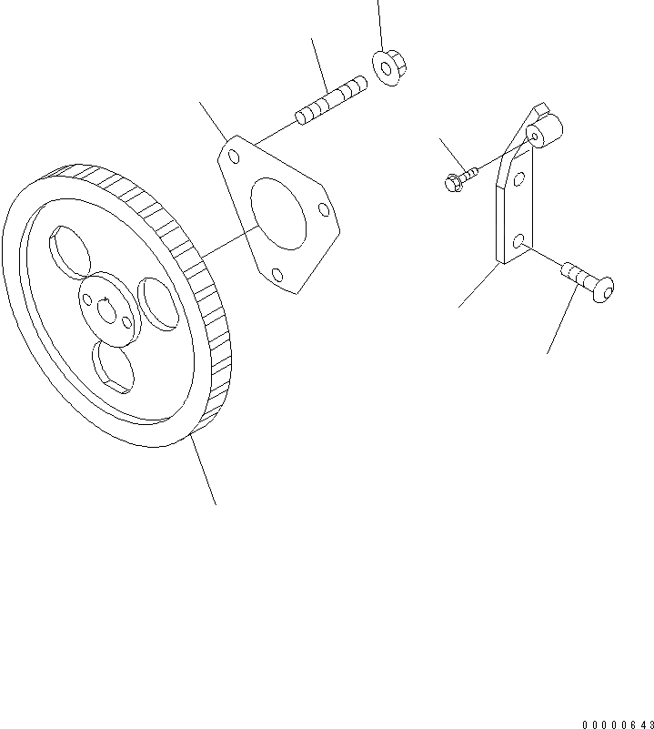 Схема запчастей Komatsu SAA4D102E-2-PW - КРЕПЛЕНИЕ ТОПЛ. НАСОСА ДВИГАТЕЛЬ