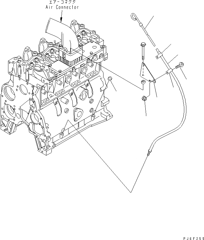 Схема запчастей Komatsu SAA4D102E-2E-PC - МАСЛ. ЩУП ДВИГАТЕЛЬ