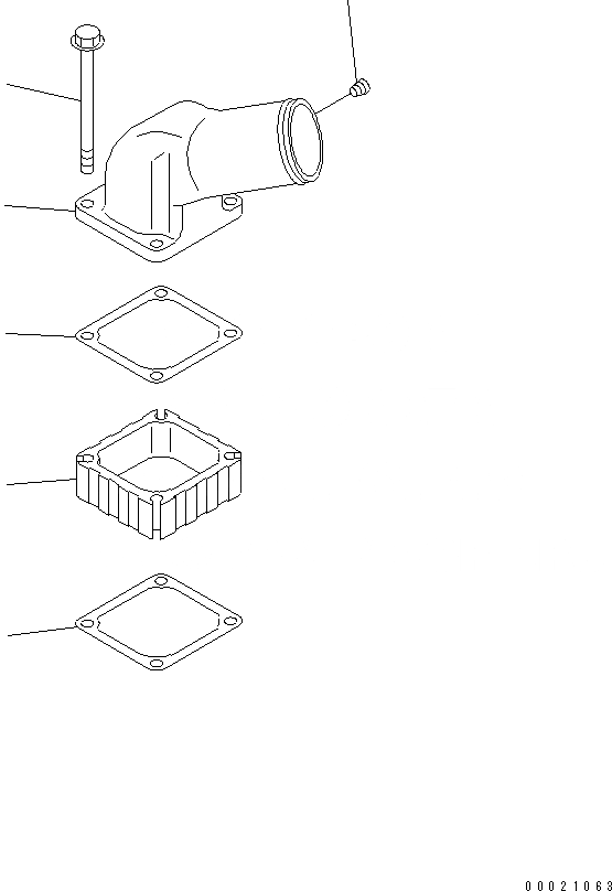 Схема запчастей Komatsu SAA4D102E-2-W6 - ВПУСК ВОЗДУХА СОЕДИН-Е(№88-) ДВИГАТЕЛЬ