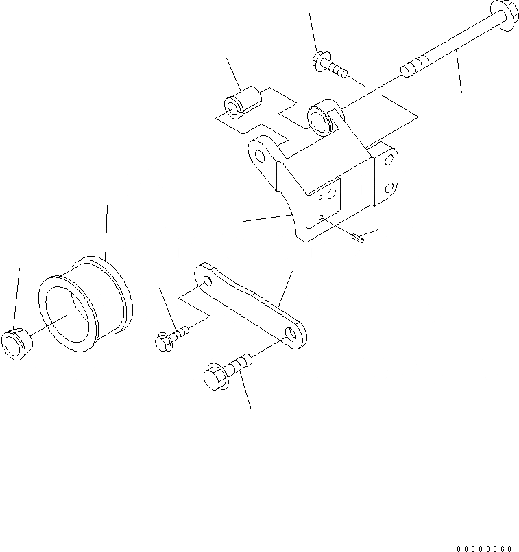 Схема запчастей Komatsu SAA4D102E-2-W6 - ГЕНЕРАТОР СУППОРТ ДВИГАТЕЛЬ