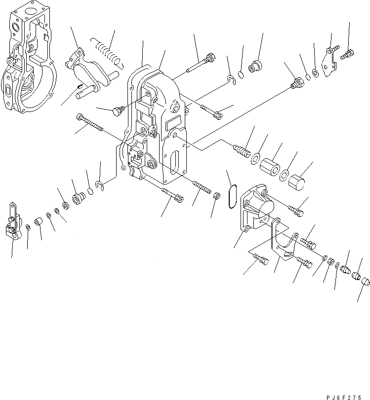 Схема запчастей Komatsu SAA4D102E-2B-B4 - ТОПЛ. НАСОС (РЕГУЛЯТОР) (/) (ВНУТР. ЧАСТИ)(№8898-) ДВИГАТЕЛЬ