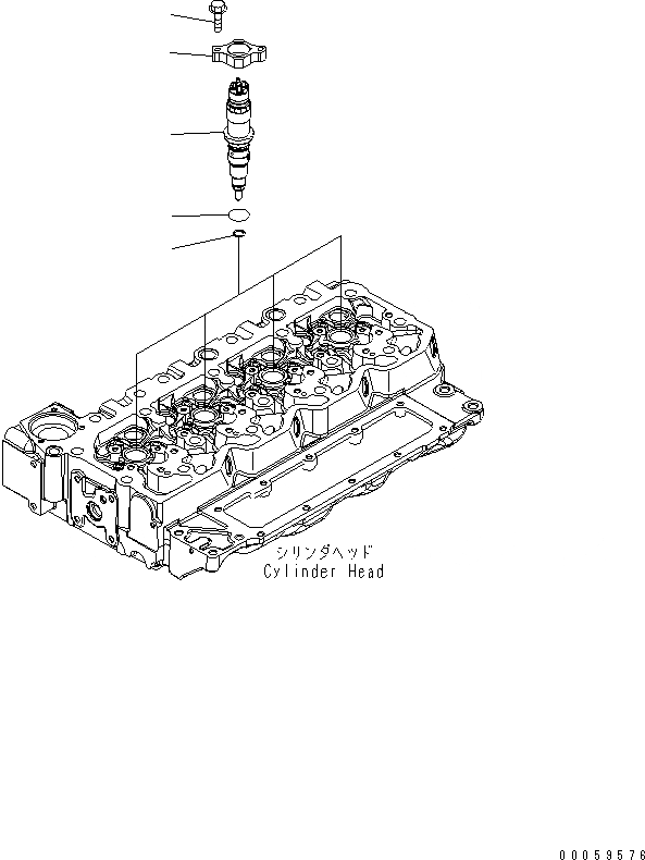 Схема запчастей Komatsu SAA4D107E-1A-WK - ВПРЫСК ДВИГАТЕЛЬ