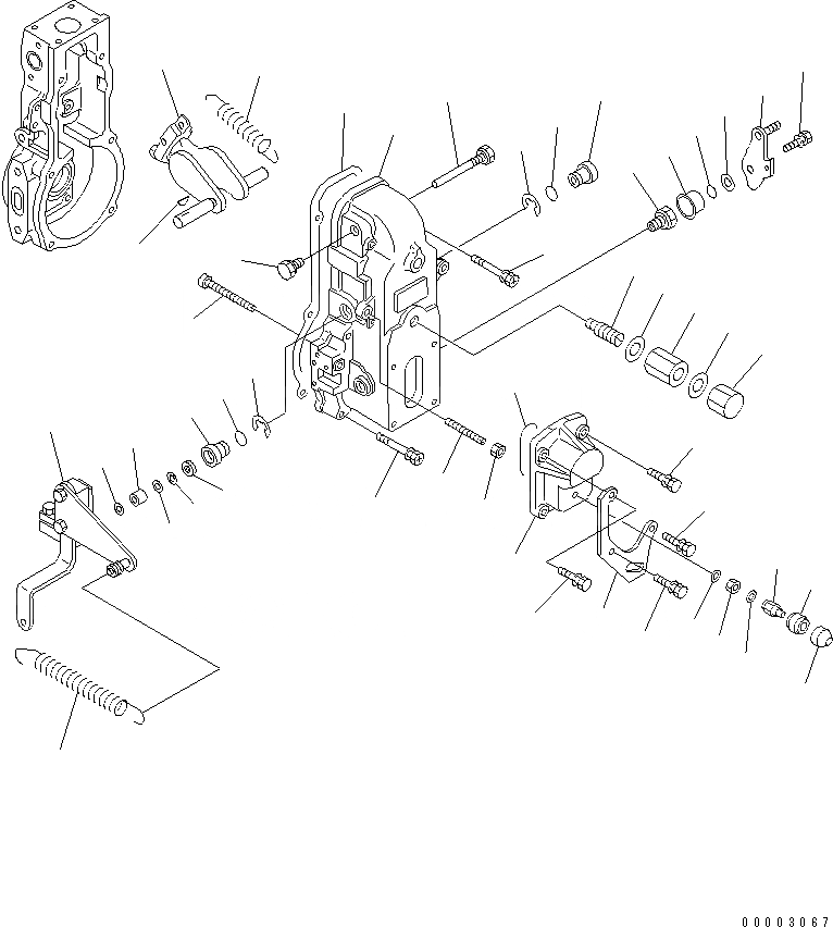 Схема запчастей Komatsu SAA4D102E-2D-4 - ТОПЛ. НАСОС (РЕГУЛЯТОР) (/) (ВНУТР. ЧАСТИ)(№9-) ДВИГАТЕЛЬ