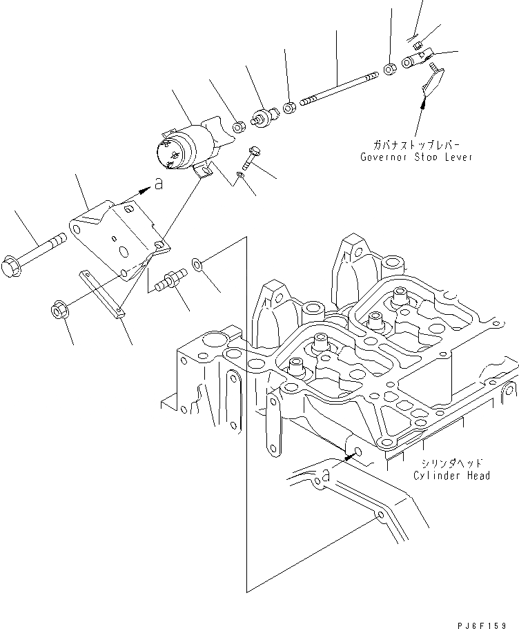 Схема запчастей Komatsu SAA4D102E-2D-4 - СОЛЕНОИД ОСТАНОВКИ(№9-) ДВИГАТЕЛЬ