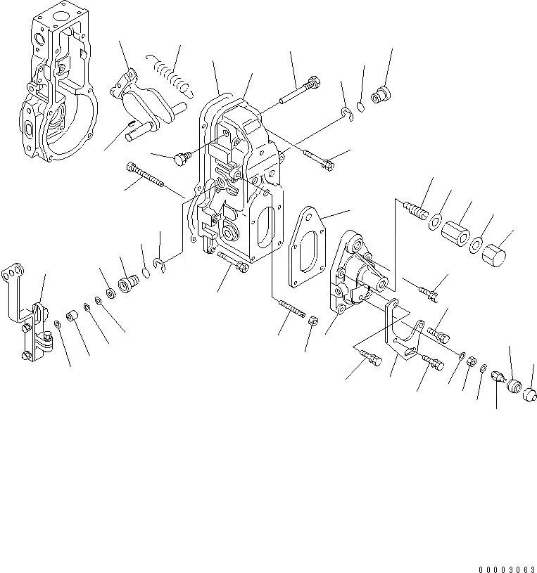 Схема запчастей Komatsu SAA4D102E-2F-4 - ТОПЛ. НАСОС (РЕГУЛЯТОР) (/) (ВНУТР. ЧАСТИ)(№8-) ДВИГАТЕЛЬ