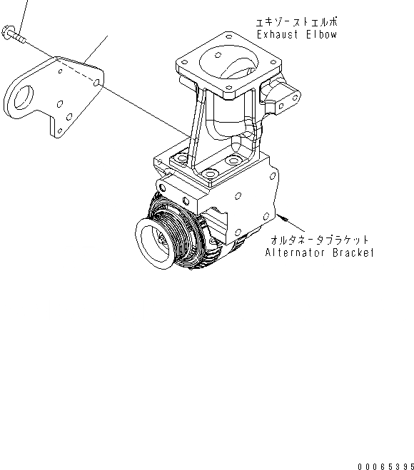 Схема запчастей Komatsu SAA4D107E-1B-W - ПЕРЕДН. ПОДВЕСН. КРОНШТЕЙН(№8-) ДВИГАТЕЛЬ