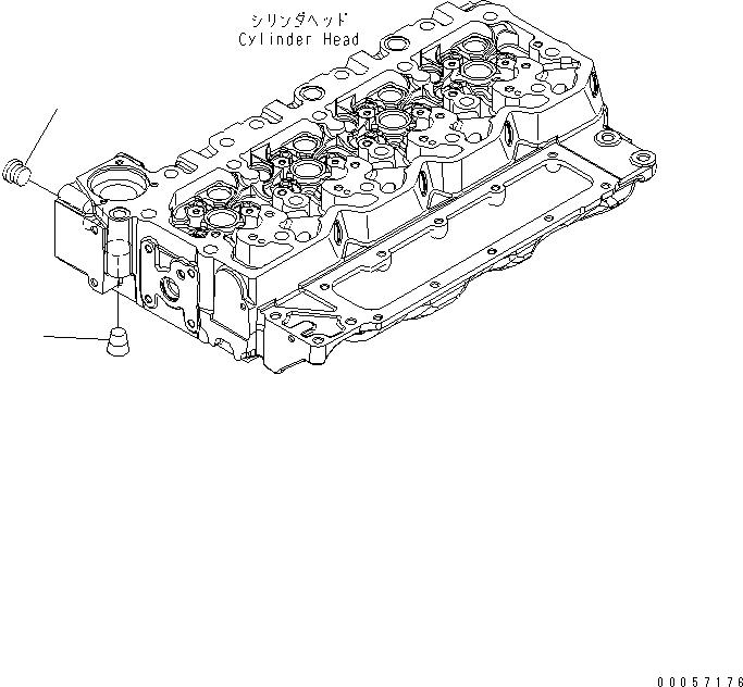 Схема запчастей Komatsu SAA4D107E-1B-W - ЗАГЛУШКА (ГИДРОТРАНСФОРМАТОР ОХЛАЖД-Е) ДВИГАТЕЛЬ