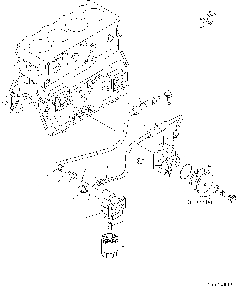 Схема запчастей Komatsu SAA4D95LE-5A - МАСЛ. ФИЛЬТР ДВИГАТЕЛЬ