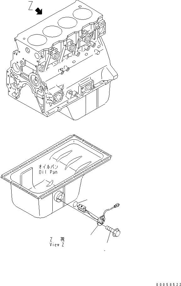 Схема запчастей Komatsu SAA4D95LE_5A - ДАТЧИК УР-НЯ МАСЛА ДВИГАТЕЛЬ