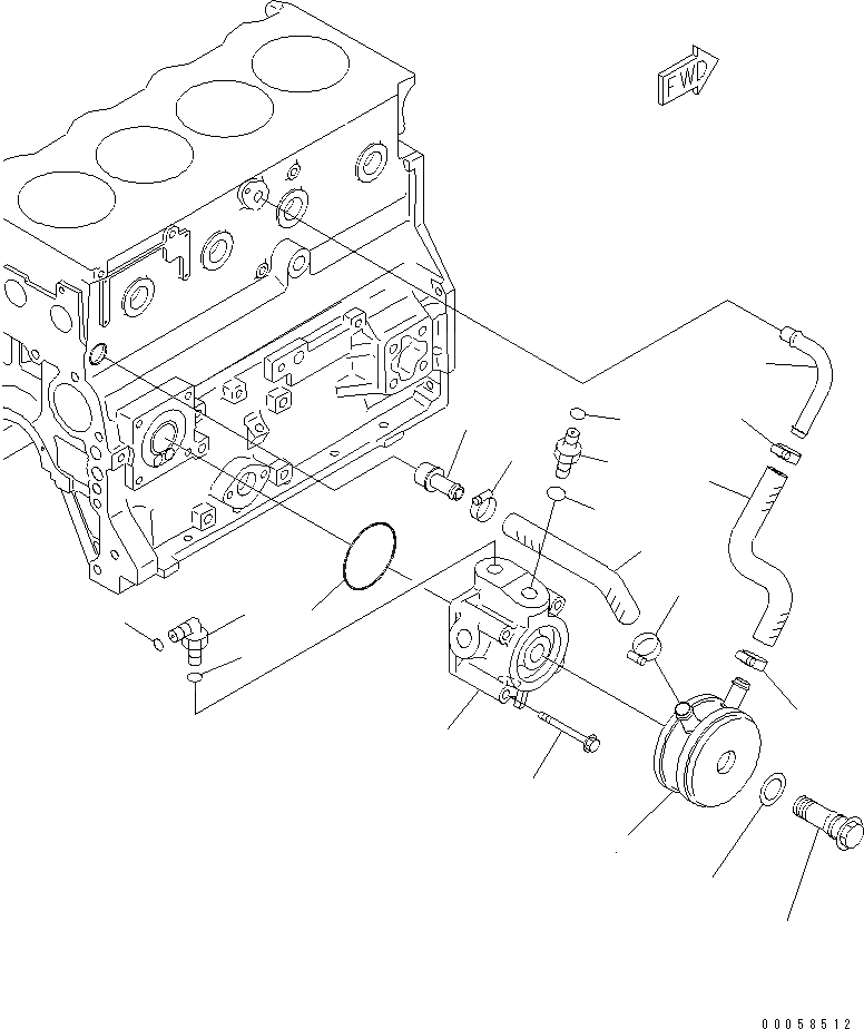 Схема запчастей Komatsu SAA4D95LE_5A - МАСЛООХЛАДИТЕЛЬ ДВИГАТЕЛЬ