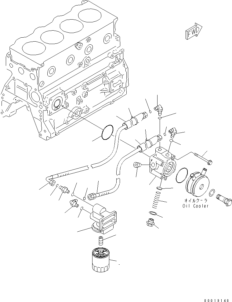 Схема запчастей Komatsu SAA4D95LE-3A-4M - МАСЛ. ФИЛЬТР(№7-) ДВИГАТЕЛЬ