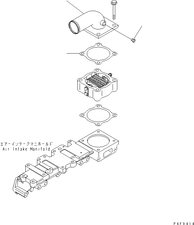 Схема запчастей Komatsu SAA4D95LE-5-CX - ВПУСК ВОЗДУХА СОЕДИН-Е ДВИГАТЕЛЬ