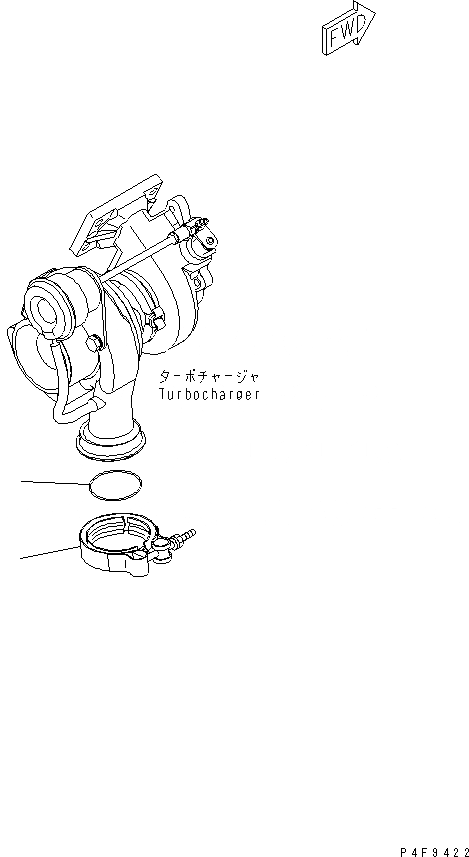Схема запчастей Komatsu SAA4D95LE-5-CX - ВОЗД. ПЕРЕДАЧА СОЕДИН-Е ДВИГАТЕЛЬ