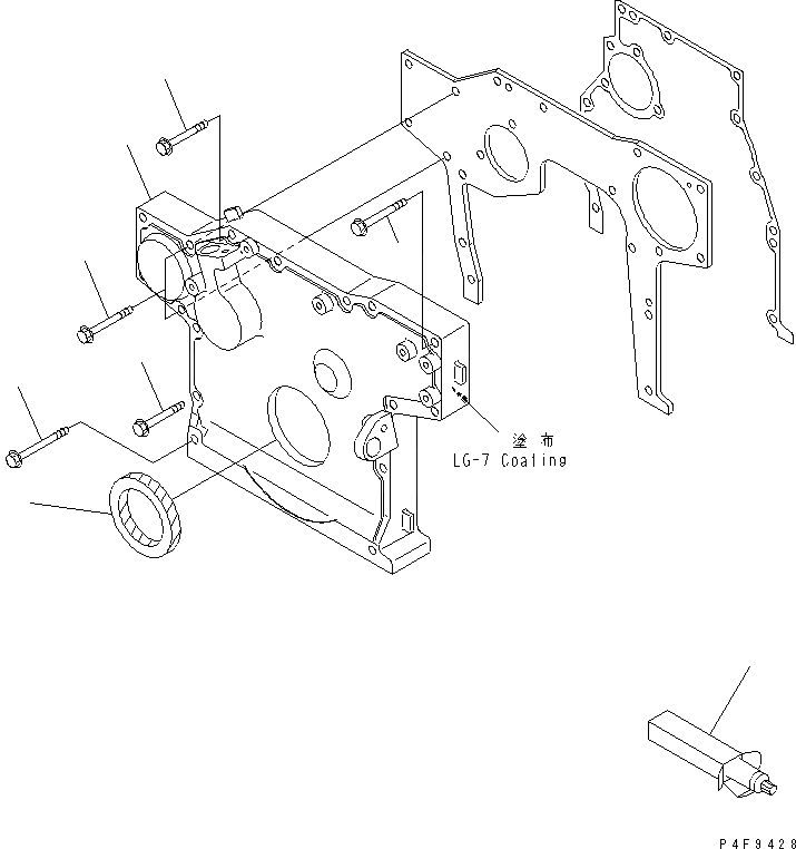 Схема запчастей Komatsu SAA4D95LE-5-CX - ПЕРЕДН. ПРИВОД COVER ДВИГАТЕЛЬ