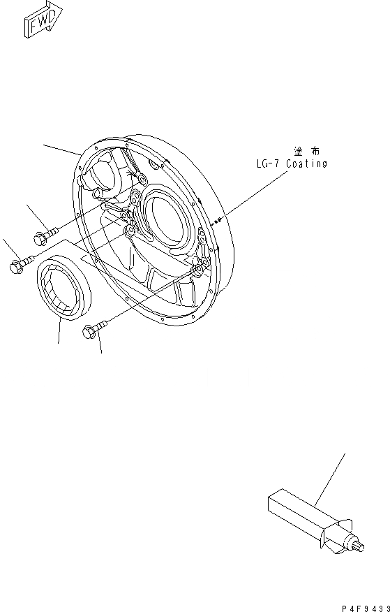 Схема запчастей Komatsu SAA4D95LE-5-CX - КАРТЕР МАХОВИКА ДВИГАТЕЛЬ