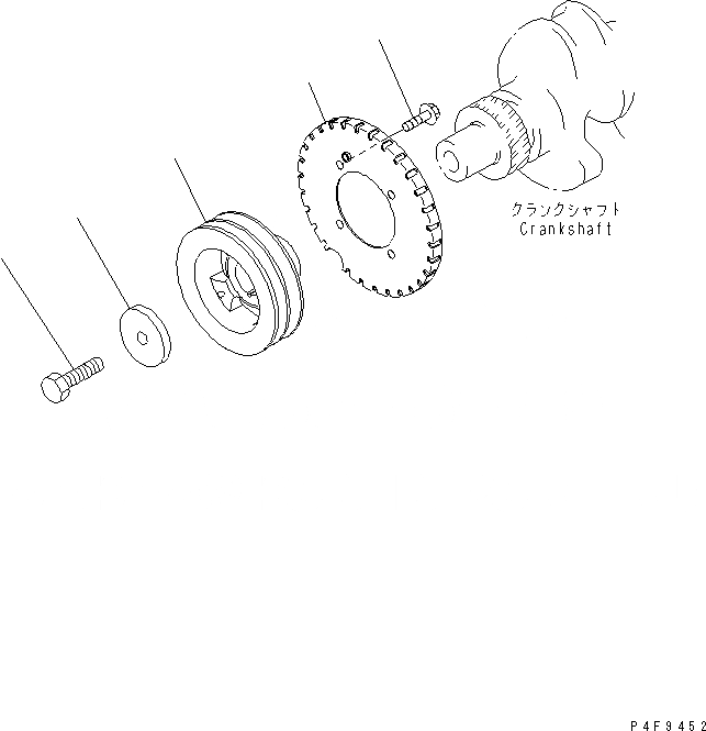 Схема запчастей Komatsu SAA4D95LE-5-CX - ДЕМПФЕР ДВИГАТЕЛЬ