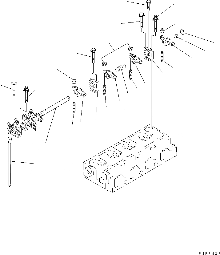Схема запчастей Komatsu SAA4D95LE-5-CX - КОРОМЫСЛО ДВИГАТЕЛЬ
