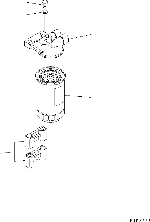 Схема запчастей Komatsu SAA4D95LE-5-CX - ДОПОЛН. ТОПЛИВН. ФИЛЬТР.(№88-) ДВИГАТЕЛЬ