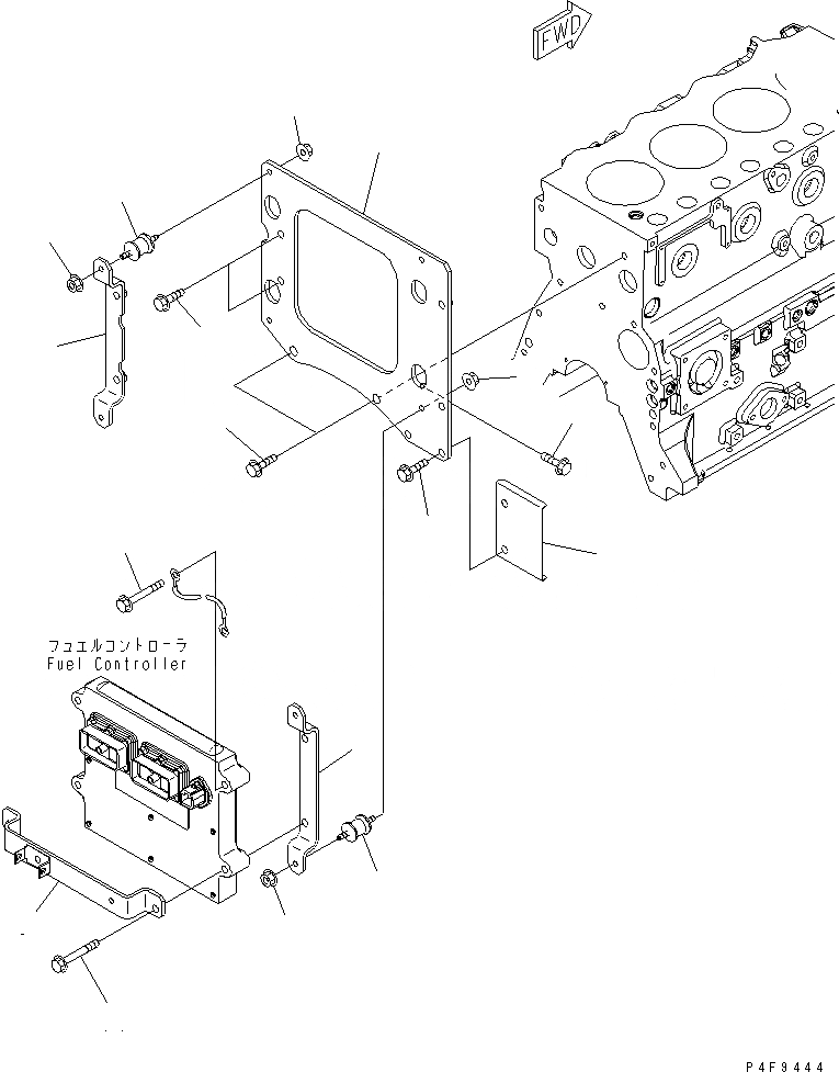 Схема запчастей Komatsu SAA4D95LE-5-CX - УПРАВЛ-Е ДВИГАТЕЛЕМLER КРЕПЛЕНИЕ (ДЛЯ ДОПОЛН. ТОПЛИВН. ФИЛЬТР.)(№88-) ДВИГАТЕЛЬ