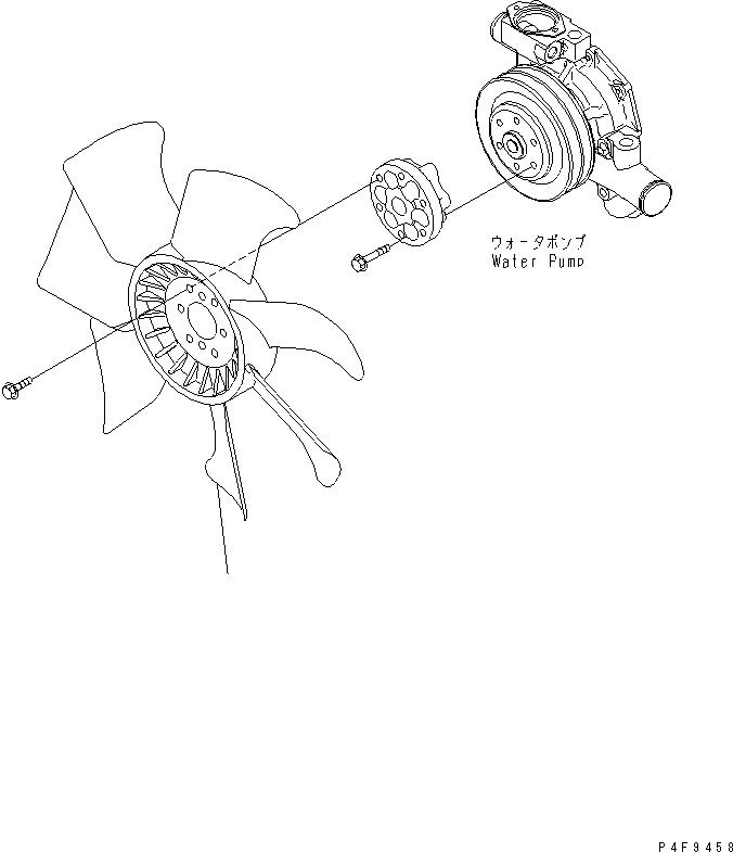 Схема запчастей Komatsu SAA4D95LE-5-CX - ВЕНТИЛЯТОР ОХЛАЖДЕНИЯ ДВИГАТЕЛЬ