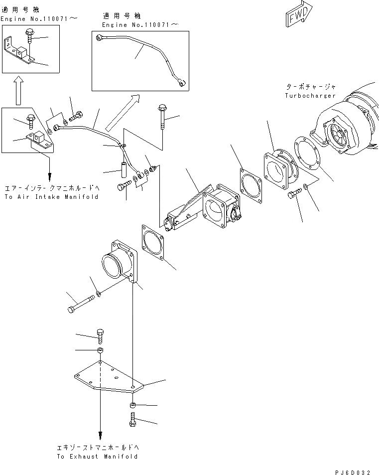 Схема запчастей Komatsu SAA6D140E-3A-8 - ГОРНЫЙ ТОРМОЗ ДВИГАТЕЛЬ
