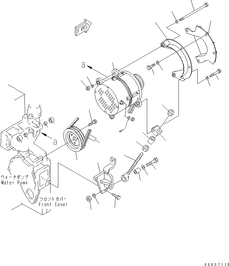 Схема запчастей Komatsu SAA6D140E-3A-8 - КРЕПЛЕНИЕ ГЕНЕРАТОРА (7A) (ЗАПЫЛЕНН СПЕЦ-Я)(№78-) ДВИГАТЕЛЬ