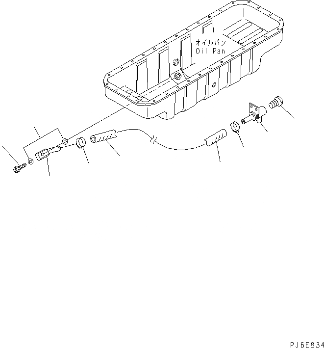 Схема запчастей Komatsu SAA6D114E-2AA - ДРЕНАЖ ТРУБКА(№8-) ДВИГАТЕЛЬ