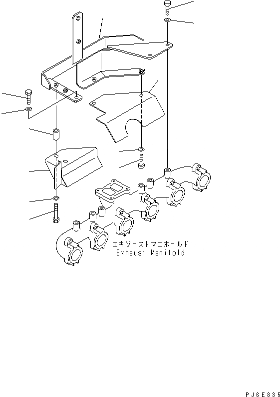 Схема запчастей Komatsu SAA6D114E-2AA - ЗАЩИТА(№8-) ДВИГАТЕЛЬ