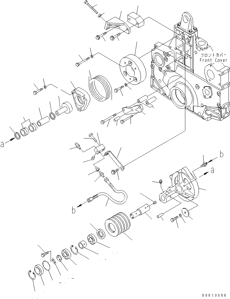 Схема запчастей Komatsu SAA6D140E-3D-8 - НАТЯЖНОЙ РОЛИК (ЗАПЫЛЕНН СПЕЦ-Я.)(№8-) ДВИГАТЕЛЬ