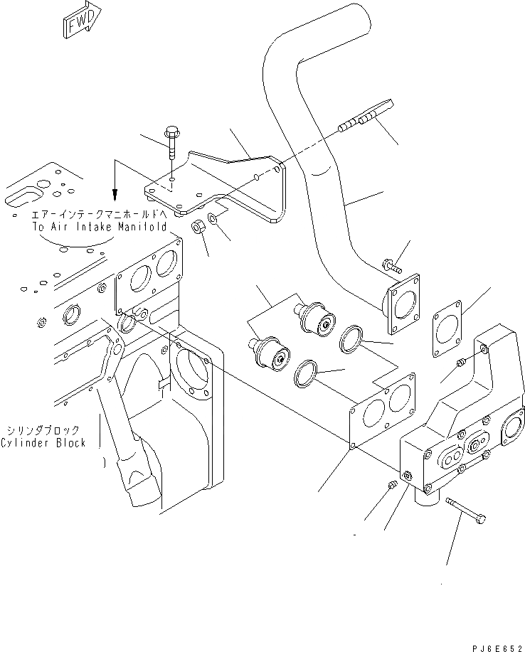 Схема запчастей Komatsu SAA6D170E-3F-8 - ТЕРМОСТАТ(№9-) ДВИГАТЕЛЬ