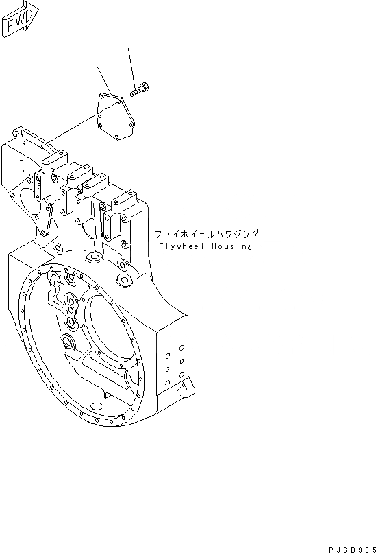 Схема запчастей Komatsu SAA6D170E-3F-8 - КОМПРЕССОР COVER(№-) ДВИГАТЕЛЬ