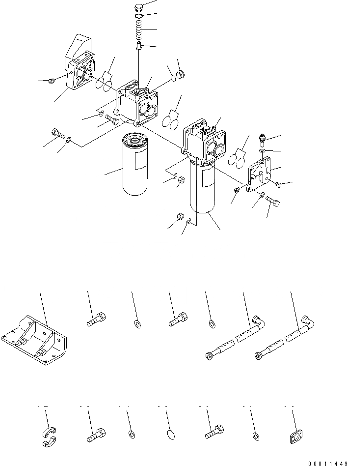 Схема запчастей Komatsu SAA6D170E-3F-8 - МАСЛ. ФИЛЬТР(№9-) ДВИГАТЕЛЬ