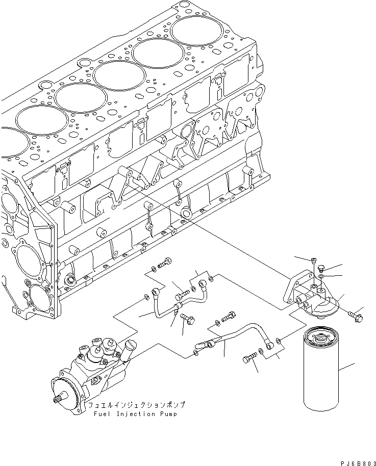 Схема запчастей Komatsu SAA6D140E-3A-8 - ТОПЛИВН. ФИЛЬТР.(№-) ДВИГАТЕЛЬ