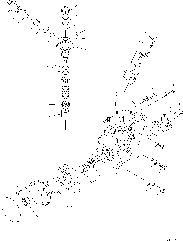 Схема запчастей Komatsu SAA6D140E-3C-8 - ТОПЛИВН. НАСОС (НАСОС) (ВНУТР. ЧАСТИ)(№-8) ДВИГАТЕЛЬ