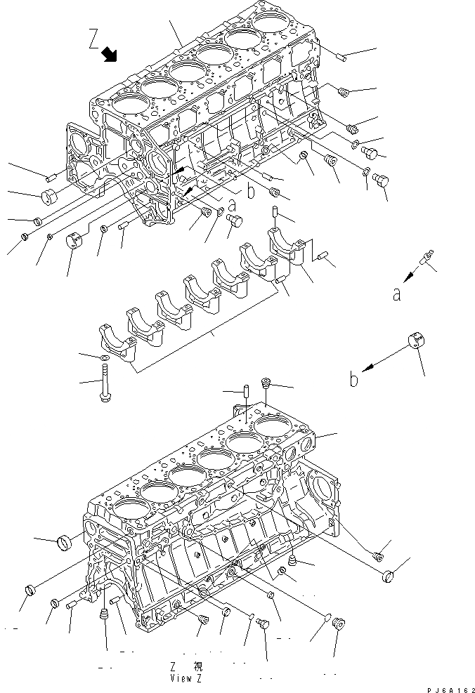 Схема запчастей Komatsu SAA6D140E-2A-8 - БЛОК ЦИЛИНДРОВ (/) (С ЗАЩИТА ОТ ВАНДАЛИЗМА) (С ОБОГРЕВ-ЛЕМ)(№797-8) ДВИГАТЕЛЬ