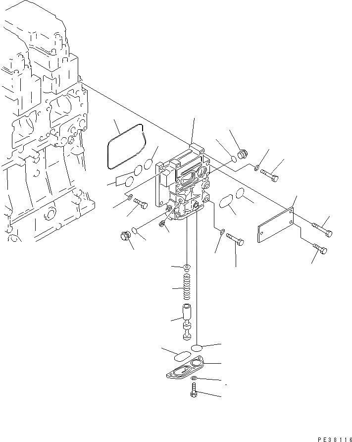 Схема запчастей Komatsu SAA6D140E-2A-8 - МАСЛ. АДАПТЕР(№-) ДВИГАТЕЛЬ