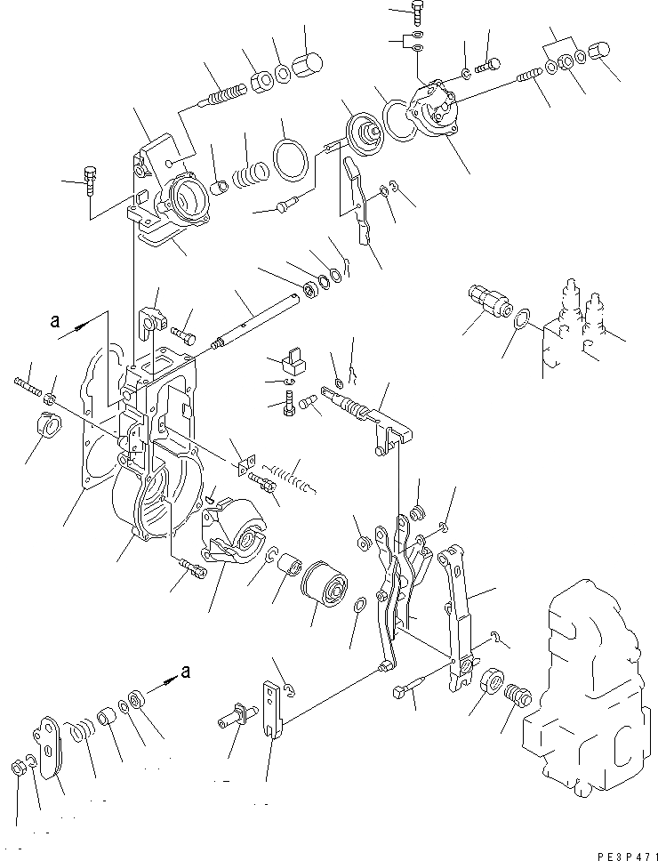Схема запчастей Komatsu SAA6D140E-2A-8 - ТОПЛ. НАСОС (РЕГУЛЯТОР) (/) (СПЕЦ-Я ДЛЯ БОЛЬШИХ ВЫСОТ.) (ВНУТР. ЧАСТИ)(№-) ДВИГАТЕЛЬ