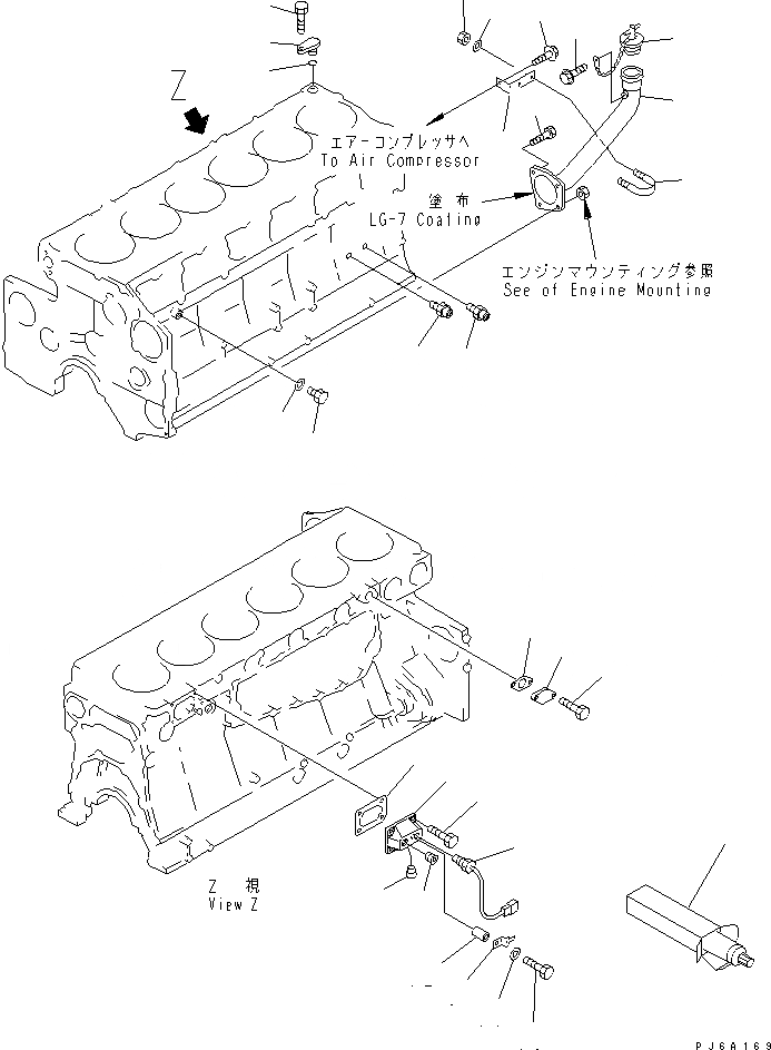 Схема запчастей Komatsu SAA6D140E-2B-8 - БЛОК ЦИЛИНДРОВ КРЕПЛЕНИЕ (С ТОПЛИВН. COMBUSTION ТИП ПОДОГРЕВАТЕЛЬ ХЛАДАГЕНТА)(№8-) ДВИГАТЕЛЬ