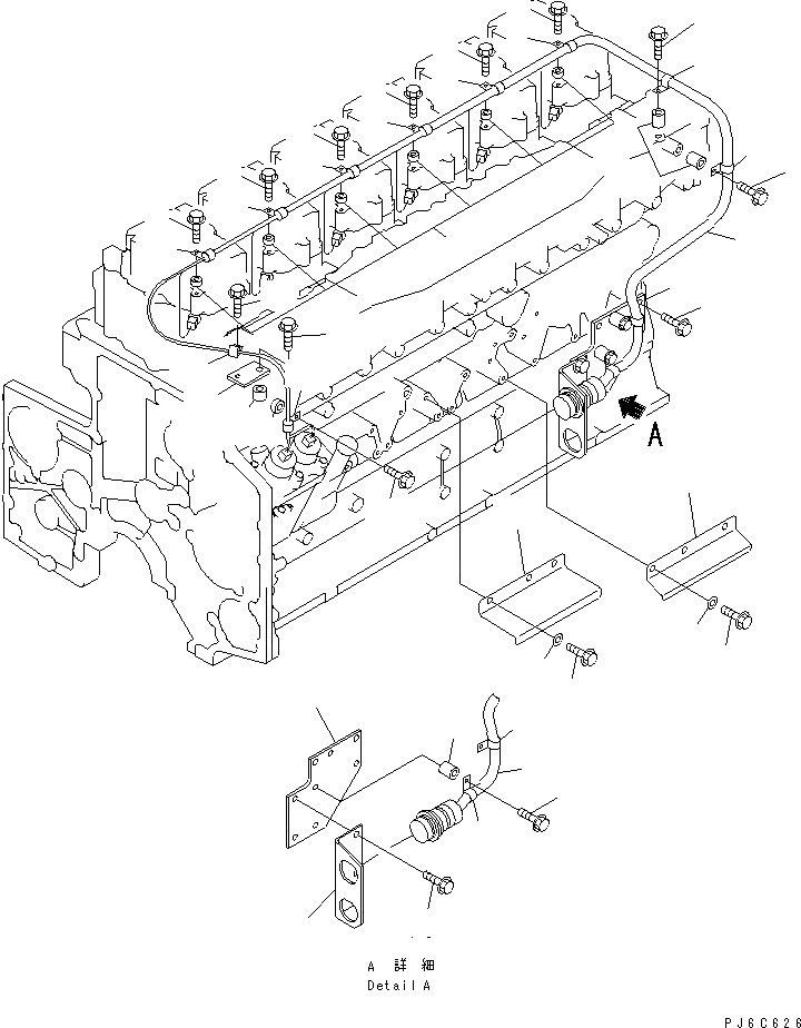 Схема запчастей Komatsu SAA6D140E-3E-8 - ЭЛЕКТРОПРОВОДКА (/) ТОПЛИВН. ВПРЫСК(№-) ДВИГАТЕЛЬ
