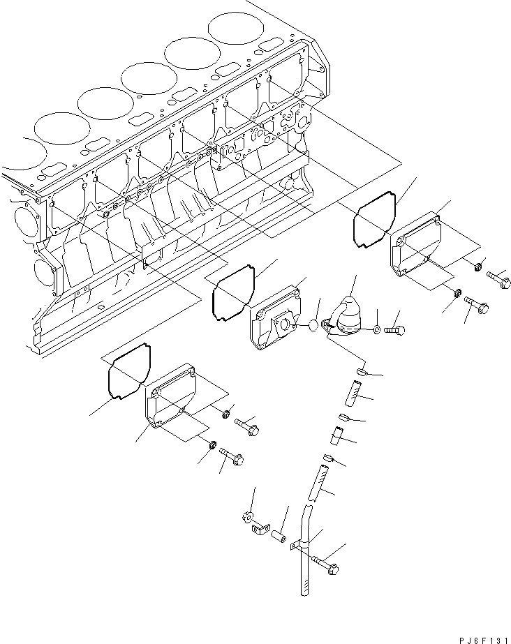 Схема запчастей Komatsu SAA6D170E-3F-8 - КРЫШКА ТОЛКАТЕЛЕЙ КЛАПАНА И САПУН (С ORIFICE)(№9-) ДВИГАТЕЛЬ