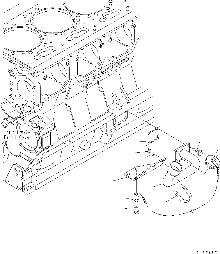 Схема запчастей Komatsu SAA6D170E-3F-8 - МАСЛОНАЛИВНОЙ ПАТРУБОК(№9-) ДВИГАТЕЛЬ