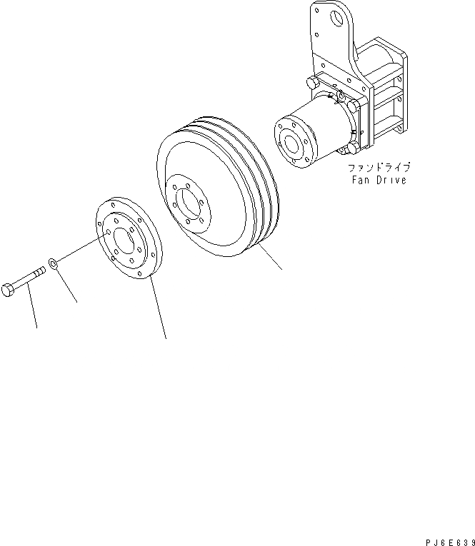 Схема запчастей Komatsu SAA6D170E-3F-8 - ШКИВ ВЕНТИЛЯТОРА(№9-) ДВИГАТЕЛЬ