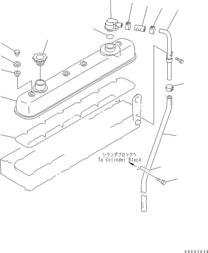 Схема запчастей Komatsu SAA6D108E-2A-8 - ГОЛОВКА ЦИЛИНДРОВ COVER(№9-97) ДВИГАТЕЛЬ