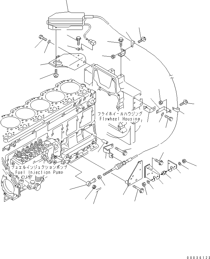 Схема запчастей Komatsu SAA6D125E-3H-8M - СТОП МОТОР ДВИГАТЕЛЯ И ЭЛЕКТРОПРОВОДКА (ДЛЯ 9A)(№9-) ДВИГАТЕЛЬ