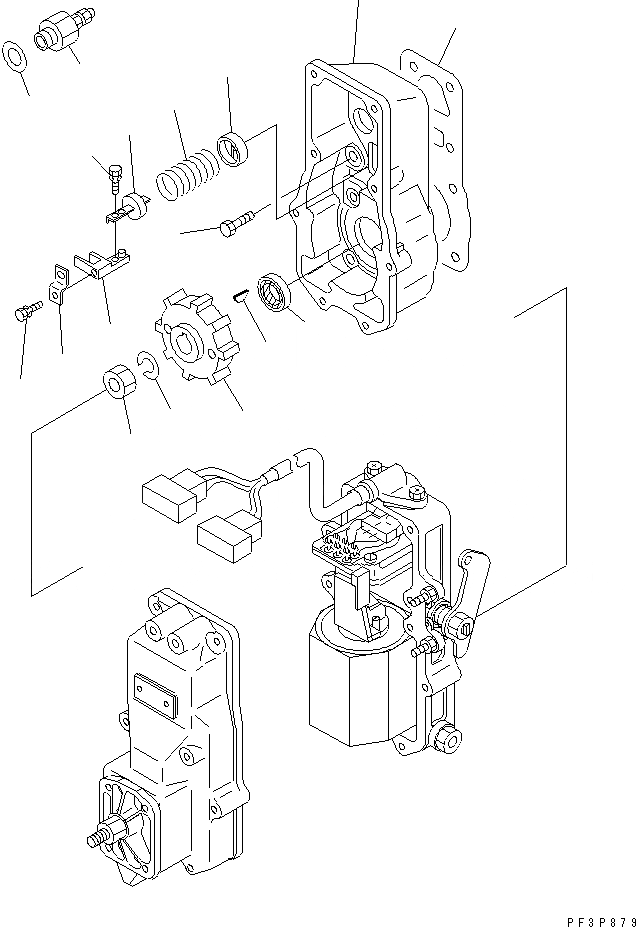 Схема запчастей Komatsu SAA6D108E-2B-N8 - ТОПЛ. НАСОС (РЕГУЛЯТОР) (/) (ЭЛЕКТР. РЕГУЛЯТОР ТИП) (ВНУТР. ЧАСТИ)(№-) ДВИГАТЕЛЬ
