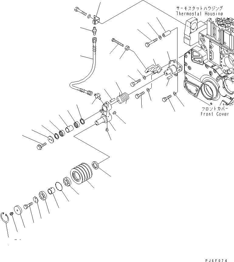 Схема запчастей Komatsu SAA6D170E-3E-8 - НАТЯЖНОЙ РОЛИК (TROPICAL GROUND СПЕЦ-Я.)(№-) ДВИГАТЕЛЬ
