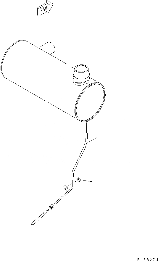 Схема запчастей Komatsu SAA6D108E-2A-8 - ДРЕНАЖ ГЛУШИТЕЛЯ(№-) ДВИГАТЕЛЬ