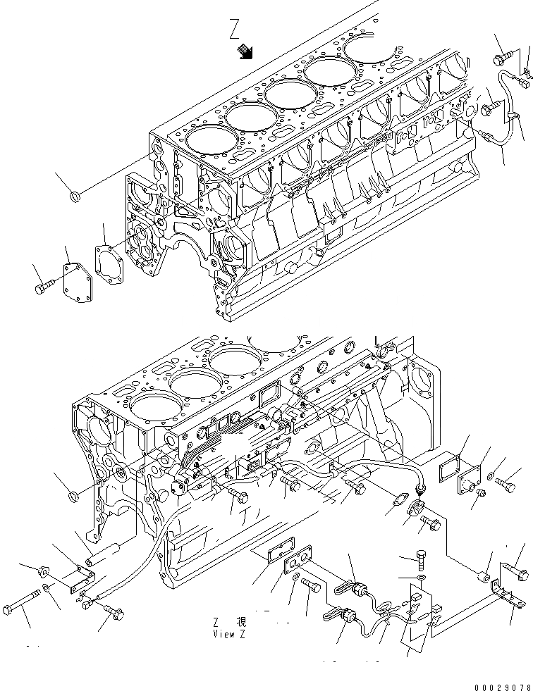 Схема запчастей Komatsu SAA6D170E-3C-8 - ЗАГЛУШКА БЛОКА ЦИЛИНДРОВ (МОРОЗОУСТОЙЧИВ. СПЕЦИФИКАЦИЯ.) (С VEHICLE HEALTH СИСТЕМА МОНИТОРА)(№9-) ДВИГАТЕЛЬ